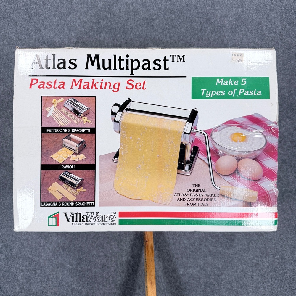 VillaWare Atlas Multipast Pasta Making Set No. 175 Made in Italy 5 Types Pasta